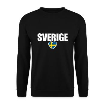 Sverige Suède Vintage Drapeau suédois Suède - Sweat-shirt Unisexe - noir - Devant - Alina (178cm) & Michal (187cm)