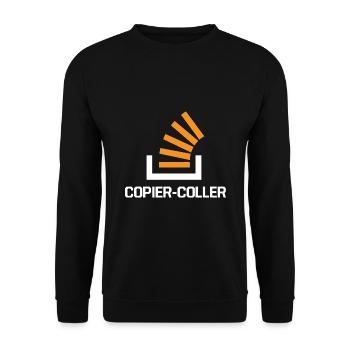 Copier Coller Programmer Software Developer Nerd G - Unisex Pullover - Schwarz - Vorne - Alina (178cm) & Michal (187cm)