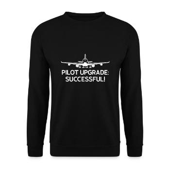 Pilot Pilot Flugzeug Geschenk - Unisex Pullover - Schwarz - Vorne - Alina (178cm) & Michal (187cm)