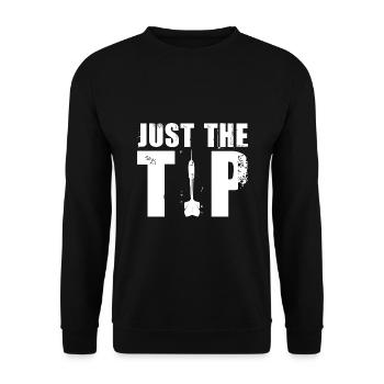 Just The Tip Dart Player Darting Dart Player Dartb - Unisex Sweatshirt - black - Front - Alina (178cm) & Michal (187cm)