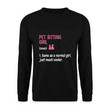 Pet Sitting Girl Pet Sitter Dog and Cat Sitters Do - Sweat-shirt Unisexe - noir - Devant - Alina (178cm) & Michal (187cm)