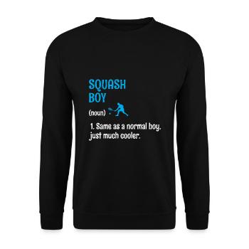 Squash Boy Squash Tennis Player Raquetball Sports - Unisex Sweatshirt - black - Front - Alina (178cm) & Michal (187cm)