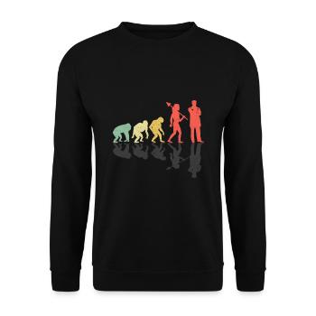 Evolution Chirurg Chirurgie Chirurgischer Arzt Chirurgen - Unisex Pullover - Schwarz - Vorne - Alina (178cm) & Michal (187cm)