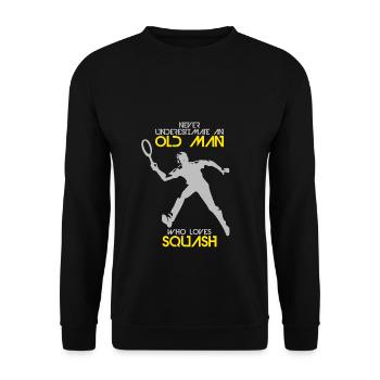 Cadeau de jeu de recul de sport de balle de squash - Sweat-shirt Unisexe - noir - Devant - Alina (178cm) & Michal (187cm)