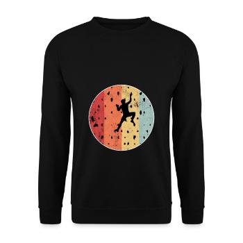 Bouldering sport cadeau d'escalade gym d'escalade - Sweat-shirt Unisexe - noir - Devant - Alina (178cm) & Michal (187cm)