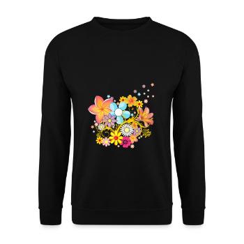 Spring spring time spring fever gift - Unisex Sweatshirt - black - Front - Alina (178cm) & Michal (187cm)