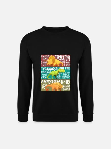 Dinosaurier Dino Saurier Tier Reptil Geschenk - Unisex Pullover - Schwarz