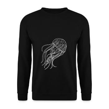 Méduse Méduse Méduse Mer Lac Cadeau Animal Tendance - Sweat-shirt Unisexe - noir - Devant - Alina (178cm) & Michal (187cm)