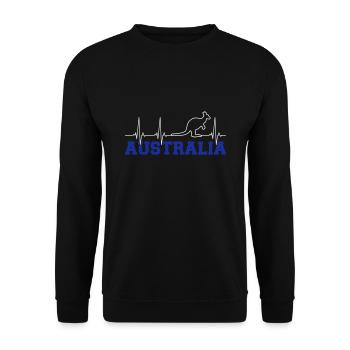 Australie - Sweat-shirt Unisexe - noir - Devant - Alina (178cm) & Michal (187cm)