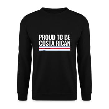 Proud To Be Costa Rican Costa Rica Flag - Unisex Sweatshirt - black - Front - Alina (178cm) & Michal (187cm)