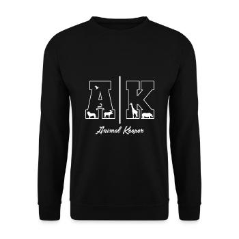 Retro Graphic Animal Keeper Zoo Keeper Animal Love - Unisex Pullover - Schwarz - Vorne - Alina (178cm) & Michal (187cm)