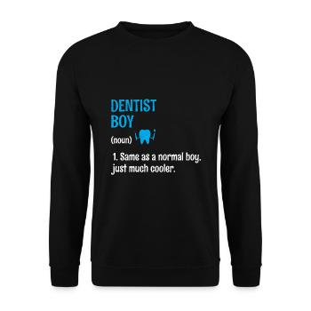 Dentist Boy Definition Dental Dentistry Tooth Dent - Unisex Sweatshirt - black - Front - Alina (178cm) & Michal (187cm)