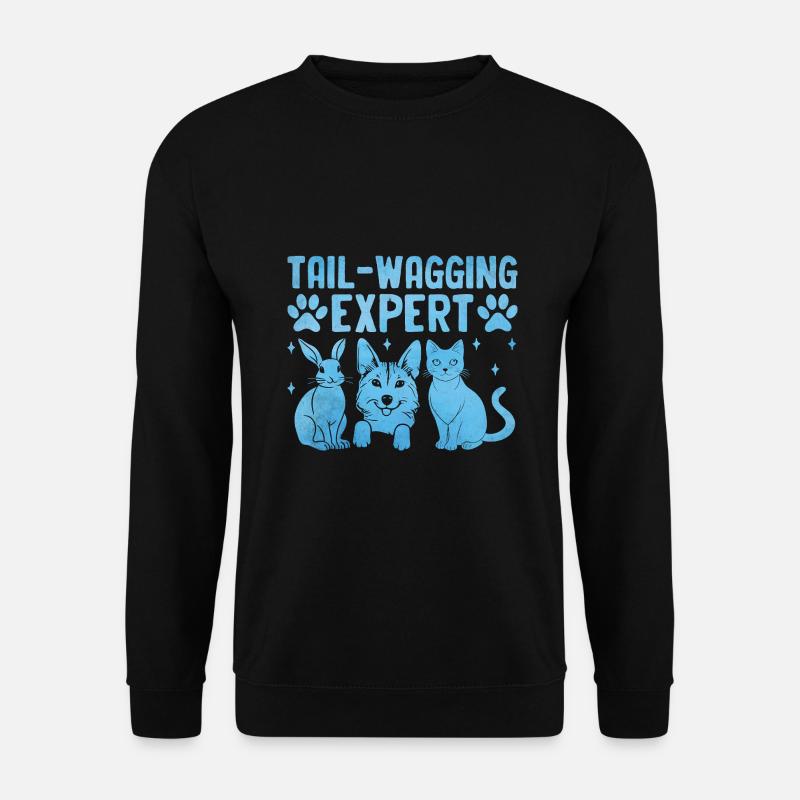 Schwanzwedelnder Experte Verterinärer Tierliebhaber - Unisex Pullover - Schwarz