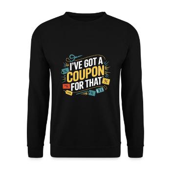 J’ai un coupon pour ce coupon Shopper Save - Sweat-shirt Unisexe - noir - Devant - Alina (178cm) & Michal (187cm)