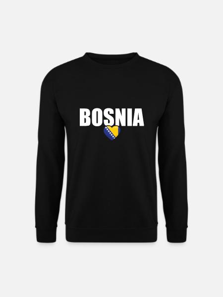 Bosnien Herzegowina Stolz Balkan Bosnische Flagge - Unisex Pullover - Schwarz