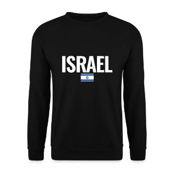 Israël Vintage Drapeau Israélien - Sweat-shirt Unisexe - noir - Devant - Alina (178cm) & Michal (187cm)