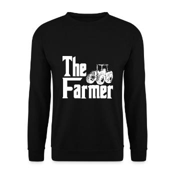 The Farmer Graphic Agriculture Agriculteur Farmer - Unisex Pullover - Schwarz - Vorne - Alina (178cm) & Michal (187cm)