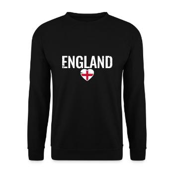 England English Flag English - Unisex Sweatshirt - black - Front - Alina (178cm) & Michal (187cm)