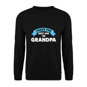 Großvater Großvater Großvater Geschenk - Unisex Pullover - Schwarz - Vorne - Alina (178cm) & Michal (187cm)