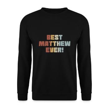 Vornamen Christopher namens Christopher Geschenk - Unisex Pullover - Schwarz - Vorne - Alina (178cm) & Michal (187cm)