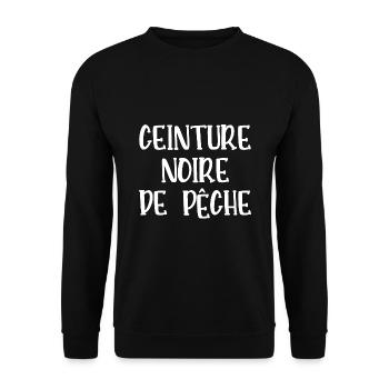 ceinture noire de pêche - Sweat-shirt Unisexe - noir - Devant - Alina (178cm) & Michal (187cm)