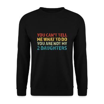 Vater, Vater, Vater Geschenk - Unisex Pullover - Schwarz - Vorne - Alina (178cm) & Michal (187cm)