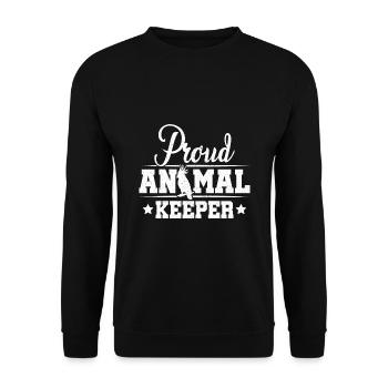 Proud Animal Keeper Animal Lover Zoo Keeper Zoolog - Unisex Pullover - Schwarz - Vorne - Alina (178cm) & Michal (187cm)