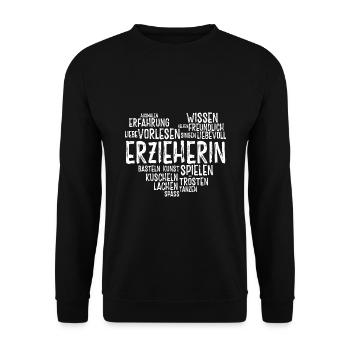 Retro Grafik Kindertagesstätte Babysitter Kindergä - Unisex Pullover - Schwarz - Vorne - Alina (178cm) & Michal (187cm)