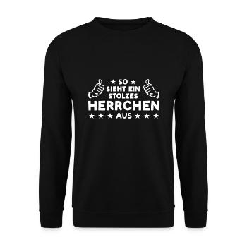 Hund Haustier Hund Herrchen Geschenk - Unisex Pullover - Schwarz - Vorne - Alina (178cm) & Michal (187cm)