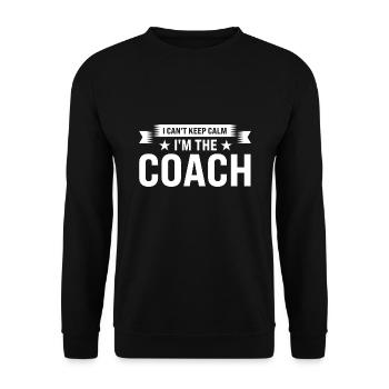 Trainer Trainer Sport Geschenk - Unisex Pullover - Schwarz - Vorne - Alina (178cm) & Michal (187cm)