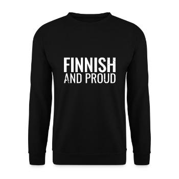 Finnish And Proud Finland Finnish Finnish - Unisex Sweatshirt - black - Front - Alina (178cm) & Michal (187cm)