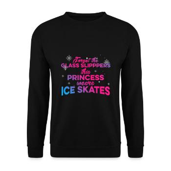 Forget The Glass Slippers This Princess Wears Ice - Unisex Pullover - Schwarz - Vorne - Alina (178cm) & Michal (187cm)
