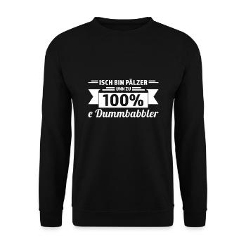 Schorle Pfälzer Pfalz Geschenk - Unisex Pullover - Schwarz - Vorne - Alina (178cm) & Michal (187cm)