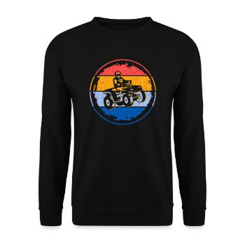 Quad Biker Offroad Quad Rider ATV - Unisex Sweatshirt - black - Front - Alina (178cm) & Michal (187cm)