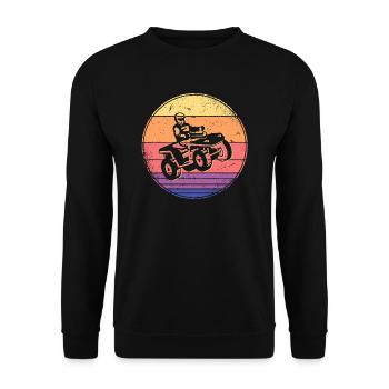 Quad Bike Offroad Quadfahrer ATV - Unisex Sweatshirt - black - Front - Alina (178cm) & Michal (187cm)