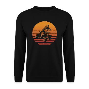 Quad Rider Vintage Design Quad Rider ATV - Unisex Sweatshirt - black - Front - Alina (178cm) & Michal (187cm)