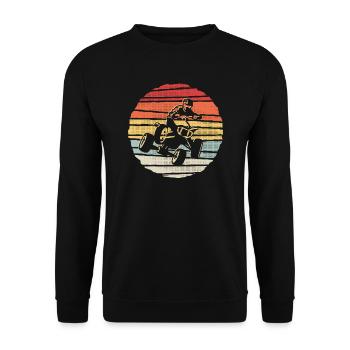 ATV Driver Design Offroad Quad Bike Quad Bike - Unisex Sweatshirt - black - Front - Alina (178cm) & Michal (187cm)