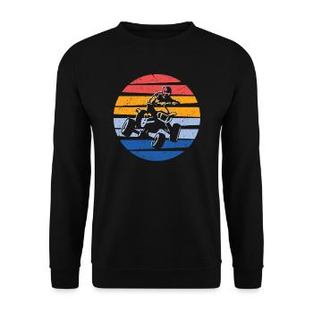 ATV Driver Offroad Quad Bike Quad - Unisex Sweatshirt - black - Front - Alina (178cm) & Michal (187cm)