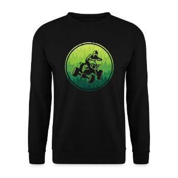 ATV Rider Motocross Offroad Quad Rider Quad - Unisex Sweatshirt - black - Front - Alina (178cm) & Michal (187cm)