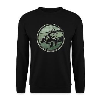 ATV Driver Motorsport Offroad Quad Rider Quad - Unisex Sweatshirt - black - Front - Alina (178cm) & Michal (187cm)