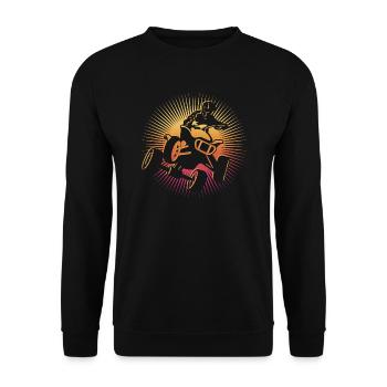 VTT Motard Motocross Quad Rider Quad - Sweat-shirt Unisexe - noir - Devant - Alina (178cm) & Michal (187cm)