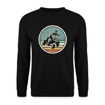 ATV Biker Offroad Graphic Quad Rider Quad Bike - Unisex Sweatshirt - black - Front - Alina (178cm) & Michal (187cm)