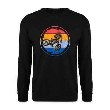Mountain Bike Downhill Fahrrad Mountainbike - Unisex Sweatshirt - black - Front - Alina (178cm) & Michal (187cm)