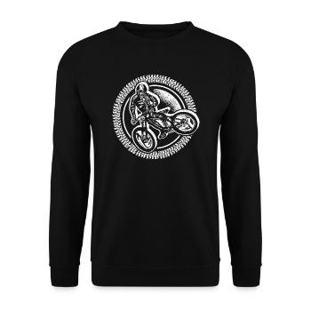 Mountain Bike Bike Cyclist Mountain Bike - Unisex Sweatshirt - black - Front - Alina (178cm) & Michal (187cm)