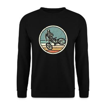 Mountain Bike Bicycle Rider Mountain Bike - Unisex Sweatshirt - black - Front - Alina (178cm) & Michal (187cm)