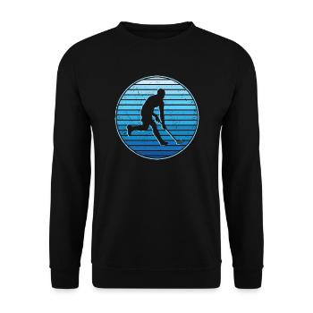 Floorball Player Innebandy Floorballer Floorball - Unisex Sweatshirt - black - Front - Alina (178cm) & Michal (187cm)