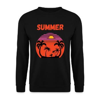 Summer - Unisex Sweatshirt - black - Front - Alina (178cm) & Michal (187cm)