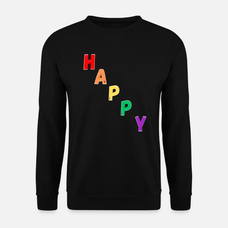 Glücklich - Unisex Pullover - Schwarz
