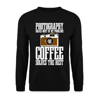 Photography Solves Most Of My Problems 4 - Unisex Sweatshirt - black - Front - Alina (178cm) & Michal (187cm)
