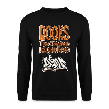 Books The Original Handheld Device 4 - Unisex Sweatshirt - black - Front - Alina (178cm) & Michal (187cm)